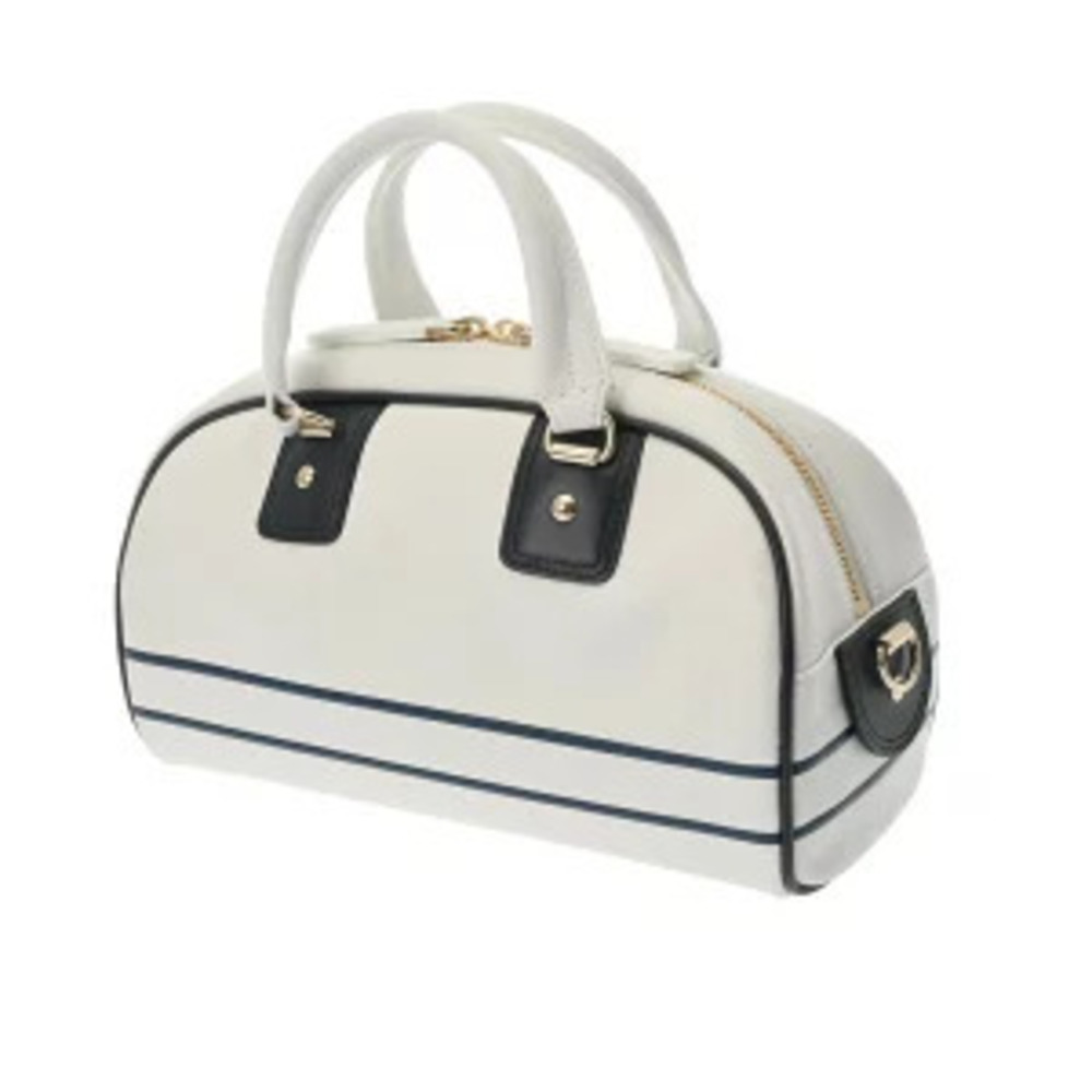 Dior Bowling Vibe White Bag Handbag Leather
